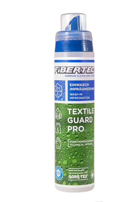 Fibertec Textile Guard Pro prostředek proti vodě, špíně a olejům pro membránové oděvy a funkční tkaniny 250 ml Hit Sezóny