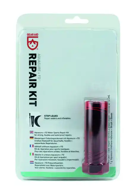Značkový GearAid AquaSure +FD ‘ Sada na opravu lepidla pro vodní sporty, 2 záplaty