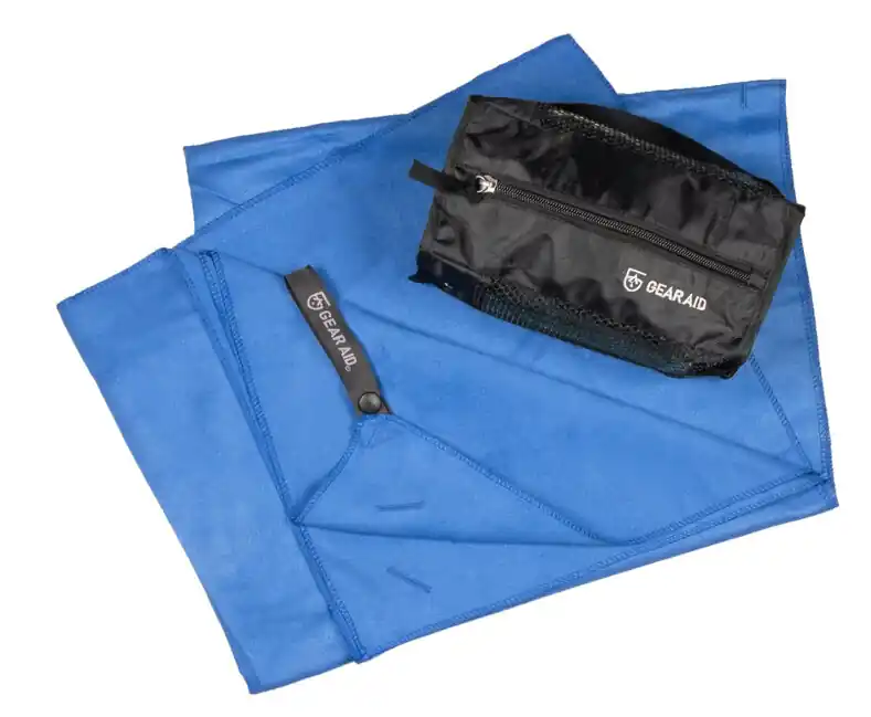 Ručník z mikrovlákna GearAid Ručník z mikrovlákna s antibakteriální úpravou a síťovanou kapsou 75 x 120 cm kobaltově modrý Super Cena