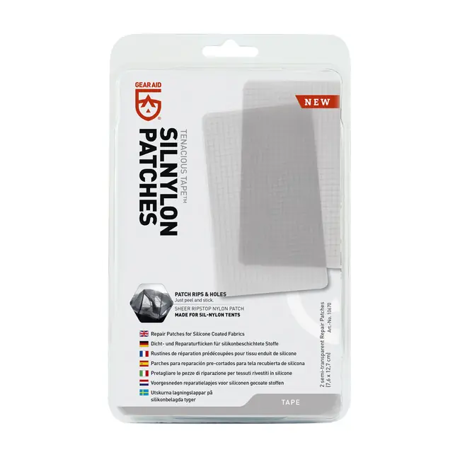 Akční Cena GearAid Tenacious Tape Silnylon náplasti poloprůhledné 2 ks