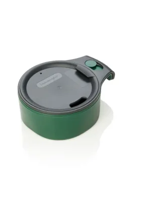 Zlevněný humangear CupCUP Turistický kelímek 2v1 s integrovaným přídavným kelímkem a víčkem zelená barva uhlí