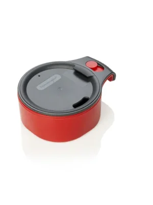 Bezpečná Platba humangear CupCUP Turistický kelímek 2v1 s integrovaným přídavným kelímkem a víčkem uhlíkově červený