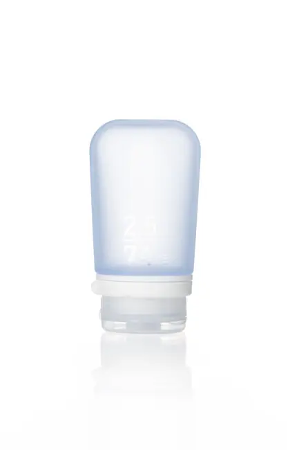 Vysoce Kvalitní humangear GoToob+ Silikonová cestovní láhev / nádoba 74 ml modrá