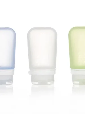 Výhodná Nabídka humangear GoToob+ Silikonová cestovní láhev/kabelka Balení 3 ks 74 ml transparentní/zelená/modrá