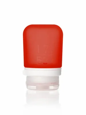 humangear GoToob+ Silikonová nádoba na tekutiny ‘ 53 ml červená Dokud Zásoby Vydrží