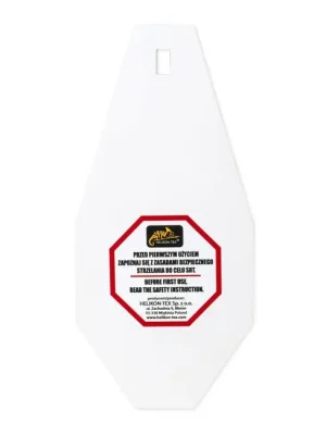 Autentický Helikon-Tex SRT Mini ALPHA terč, ocelový, bílý