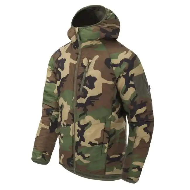 Helikon-Tex WOLFHOUND bunda s kapucí - Climashield Apex - US Woodland Časově Omezené