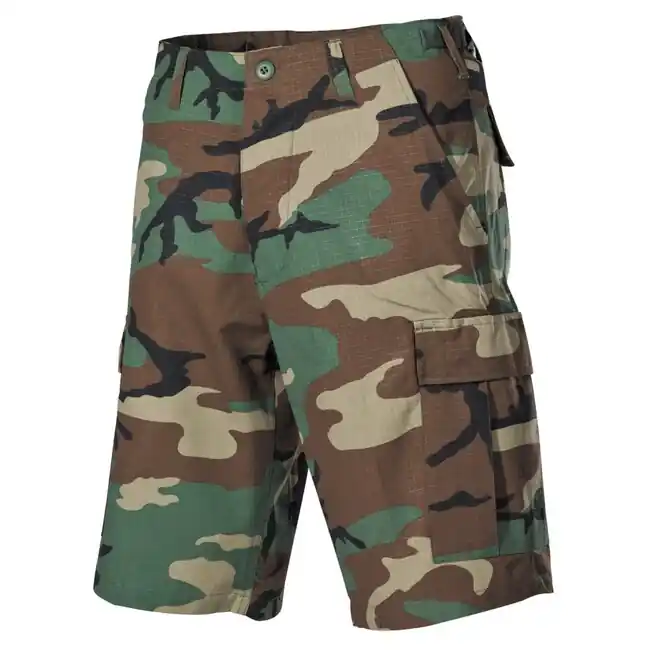 MFH Americké krátké kalhoty BDU Rip stop, woodland Pouze Dnes