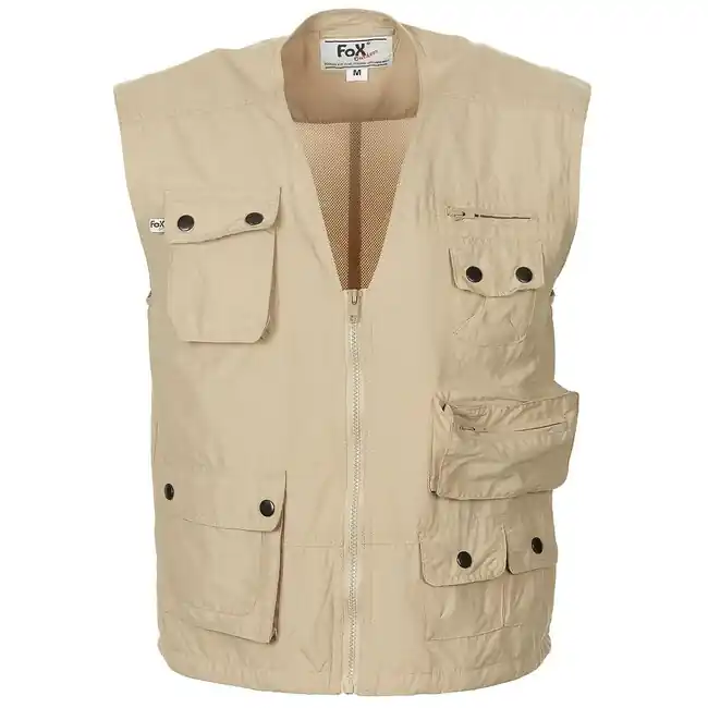 Poslední Šance Outdoorová vesta Fox s mikrovláknem, khaki