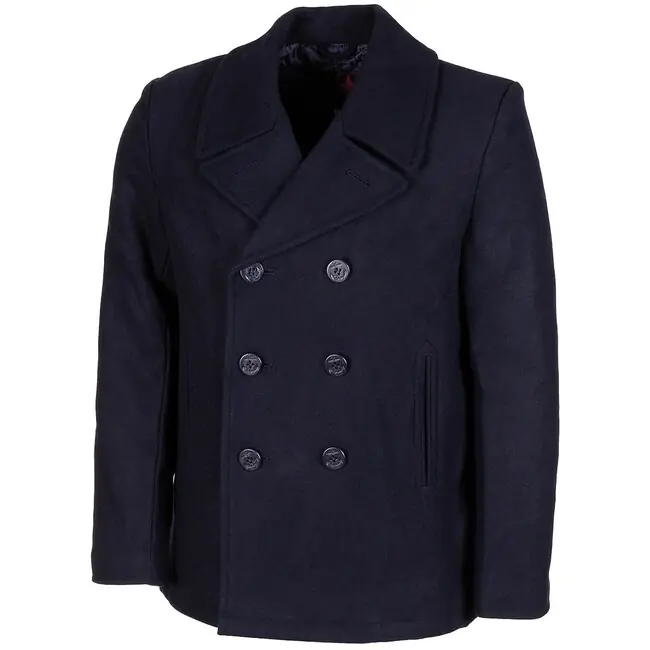 Kabát MFH US Peacoat s knoflíky, modrý Nejlepší Cena