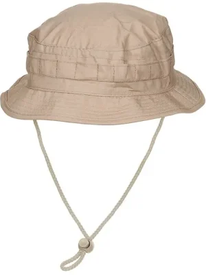Výhodná Nabídka Klobouk MFH GB Bush Rip stop se stahovací šňůrkou, khaki barva