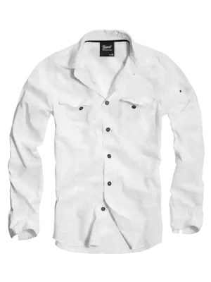 Košile Brandit Slim Fit s dlouhým rukávem, bílá Autentický