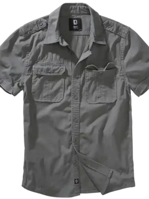 Autentický Košile Brandit Vintage s krátkým rukávem, Charcoal Grey
