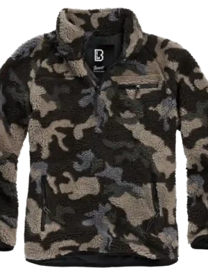Brandit fleecová bunda Teddyfleece Troyer, darkcamo Levný