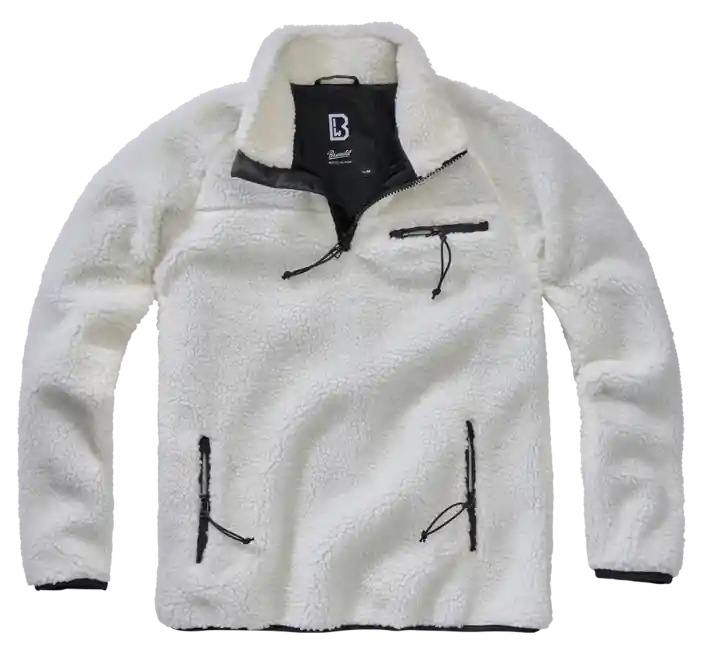 Jen Po Omezenou Doba Fleecová bunda Brandit Teddyfleece Troyer, bílá