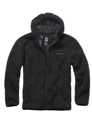 Brandit fleecová bunda s kapucí Teddyfleece Worker, černá Vrácení Zdarma
