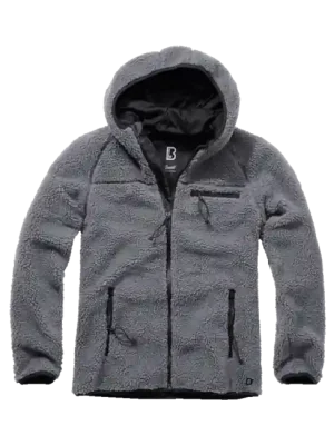 Brandit fleecová bunda s kapucí Teddyfleece Worker, antracitová Originální