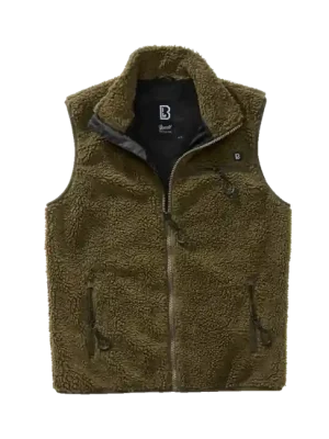 Novinka Fleecová vesta Brandit Teddyfleece, olivová