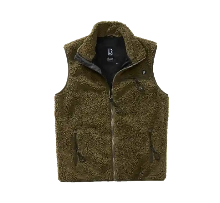 Novinka Fleecová vesta Brandit Teddyfleece, olivová