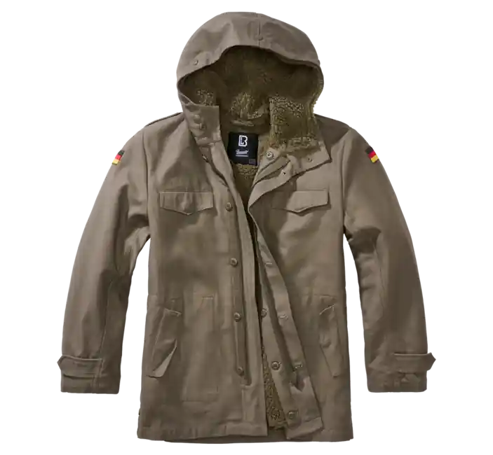 Brandit dětská bunda BW Parka, olivová Výprodej