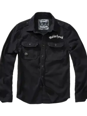 Vysoce Kvalitní Brandit Motörhead Vintage košile s dlouhými rukávy, černá