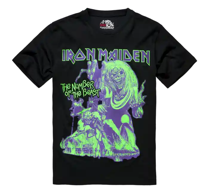 Odeslání Ihned Brandit Iron Maiden tričko Number of the Beast I, černé