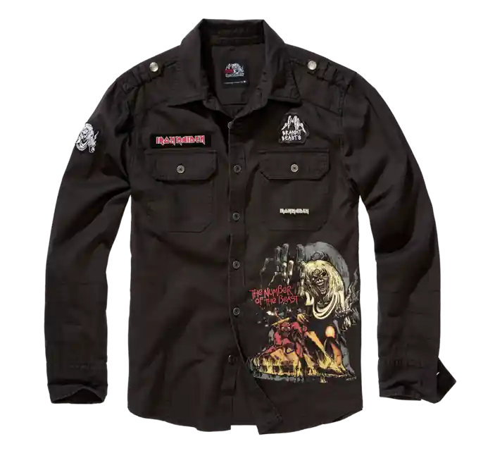 Košile Brandit Iron Maiden Luis, černá Kup Teď