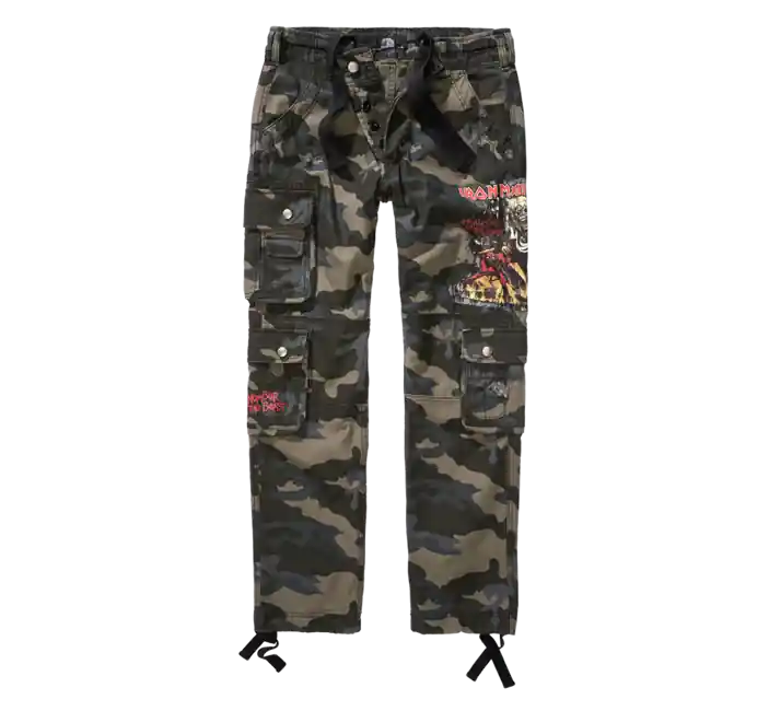Kalhoty Brandit Iron Maiden Pure Slim, dark_camo Aktuální