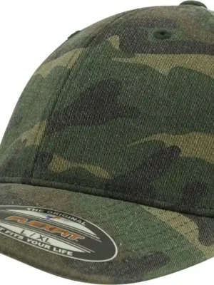 Nízká Cena Brandit Flexfit Kšiltovka Garment Camo s vypraným efektem, woodland