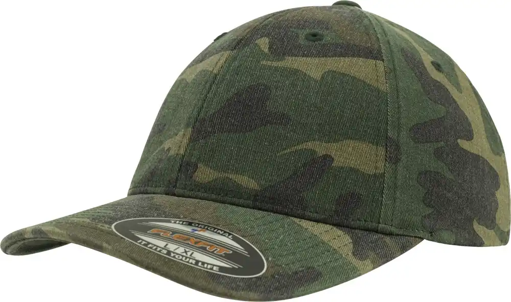 Nízká Cena Brandit Flexfit Kšiltovka Garment Camo s vypraným efektem, woodland