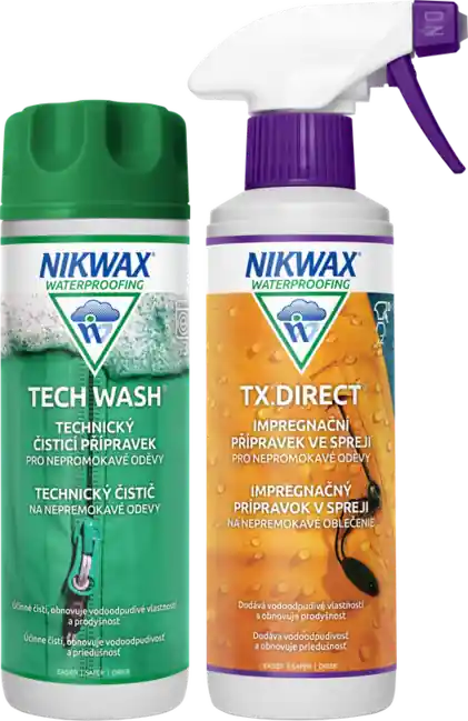 Nikwax 2 ks sada Twin Tech Wash / TX.Direct Spray-On 300ml Akce