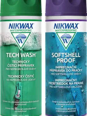 Nikwax 2 ks sada Twin Tech Wash / Softshell Proof Wash-In 300 ml Akční Nabídka