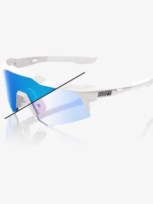 Víkendová Akce 100% Sluneční brýle Speedcraft XS, Bastille LE - Pearl White Glitter - Blue Mirror Photochromic