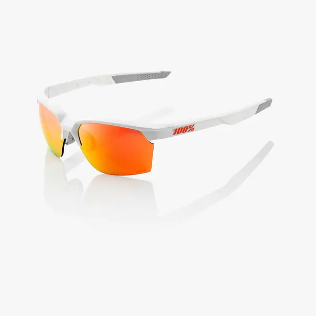 100% sluneční brýle Sportcoupe - Soft Tact White - HiPER Red Multilayer Mirror Lens Koupit Online