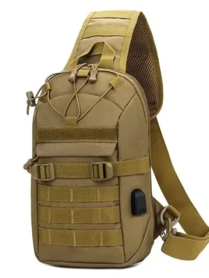 Batoh DRAGOWA TACTICAL Oscar s jedním popruhem, khaki barva Autentický