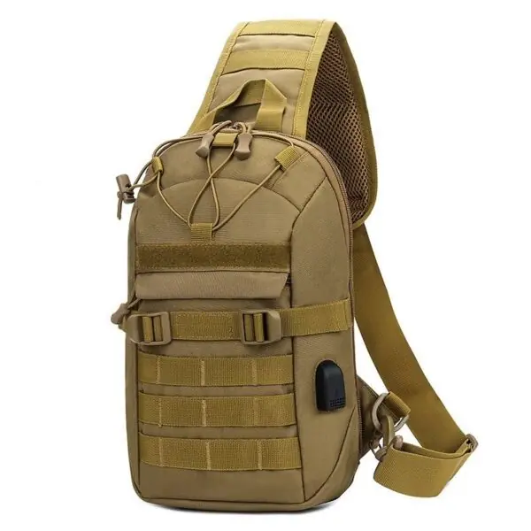 Batoh DRAGOWA TACTICAL Oscar s jedním popruhem, khaki barva Autentický