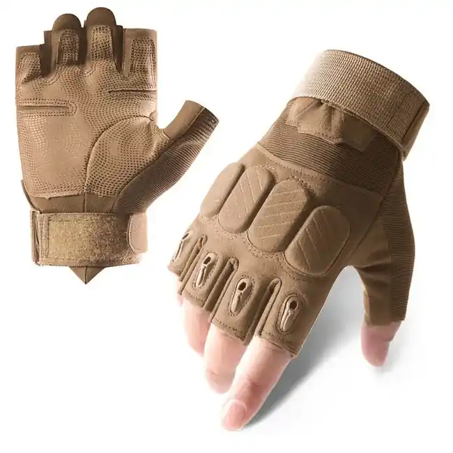 DRAGOWA TACTICAL Taktické rukavice Storm short, khaki barva Bezpečná Platba