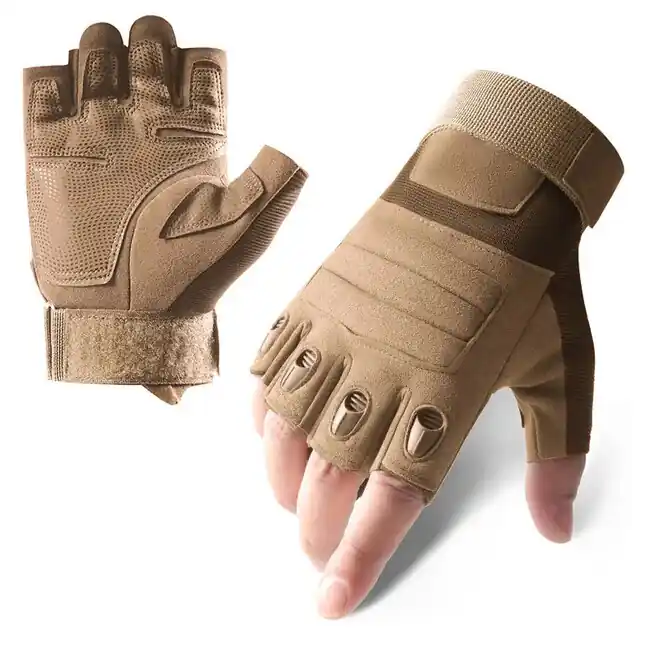 Horká Nabídka DRAGOWA TACTICAL Taktické rukavice Pine short, khaki barva