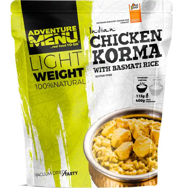 Adventure menu Kuře Korma s rýží basmati, 600g Cenově Výhodný