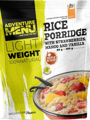 Adventure menu Rýžová kaše s jahodami, mangem a vanilkou, 300g Ověřený
