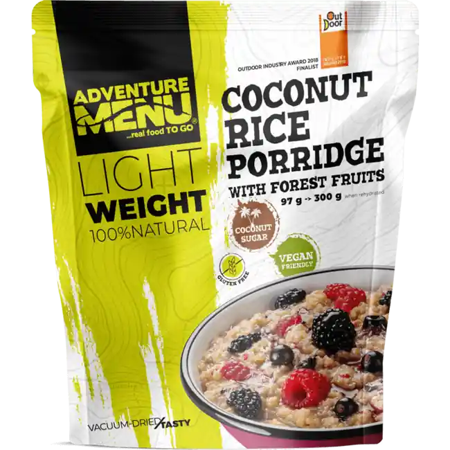 Autentický Adventure menu Rýžovo-kokosová kaše s lesním ovocem, 300g
