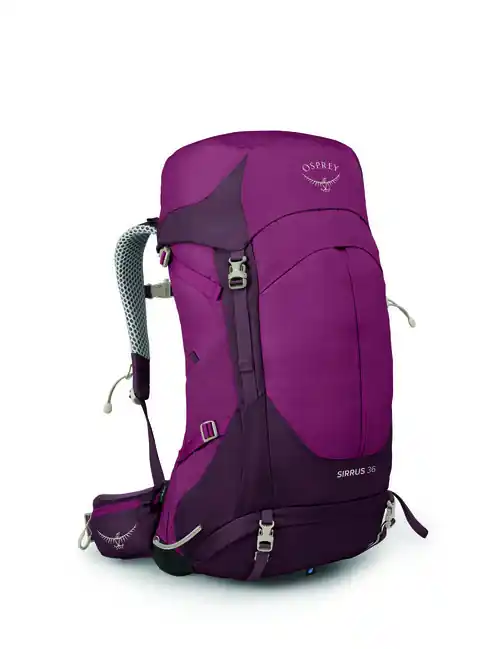 Levný Turistický batoh OSPREY SIRRUS 36, elderberry purple/chiru tan