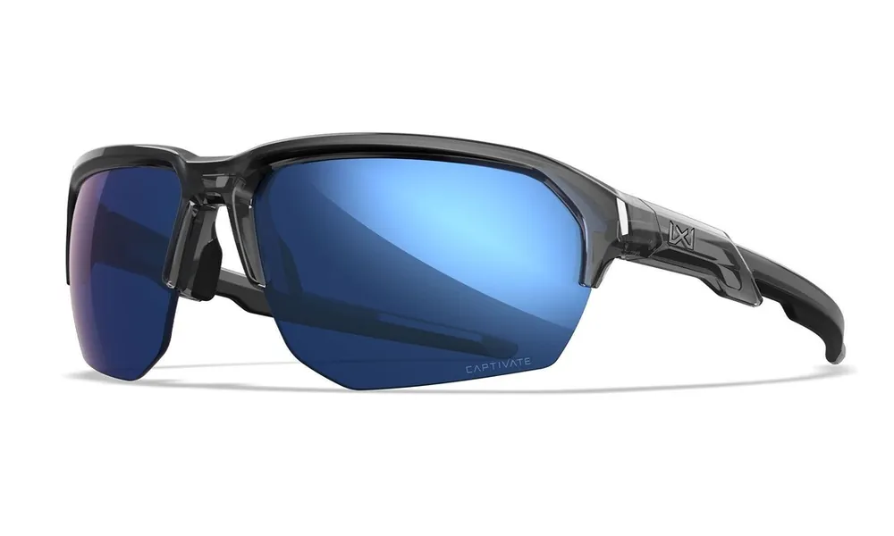 Wiley X Sluneční brýle Jakl, Captivate Polarized Blue Mirror/Gloss Crystal Grey Bezpečná Platba