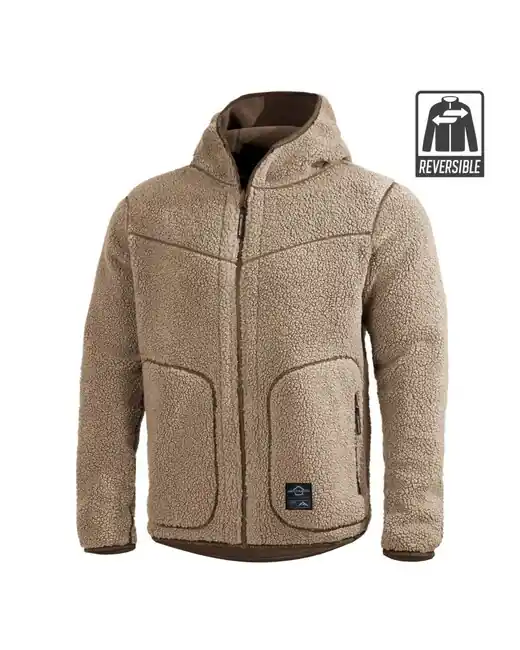 Nejlepší Cena Pentagon Pánská oboustranná flísová bunda Ianos Sherpa, khaki/zelená