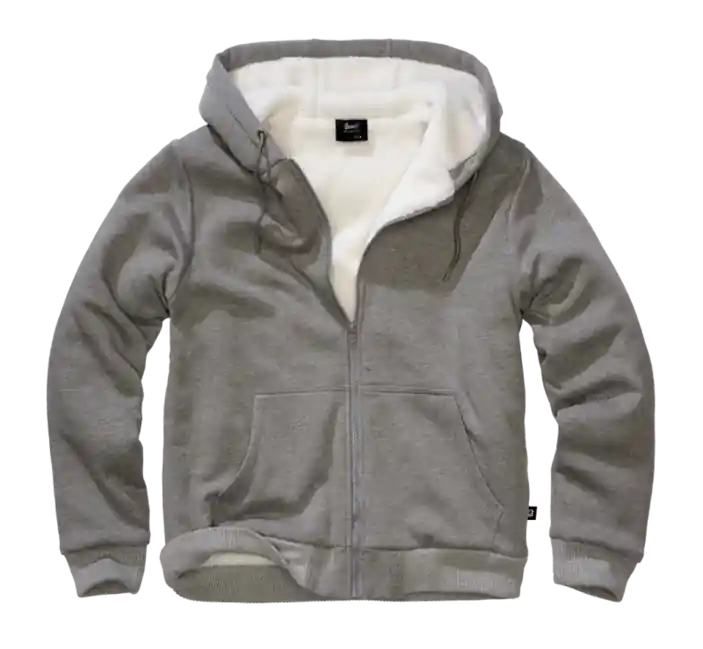 Brandit Pánská mikina s teplou podšívkou Sweatjacket Teddylining, tmavá šedá melange Cenově Výhodný