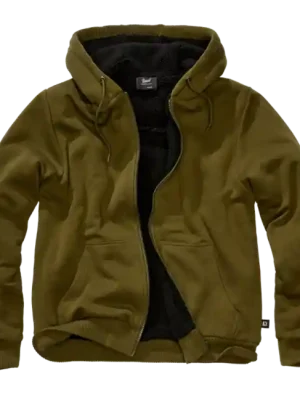 Nakupujte Hned Brandit Pánská mikina s teplou podšívkou Sweatjacket Teddylining, olivová