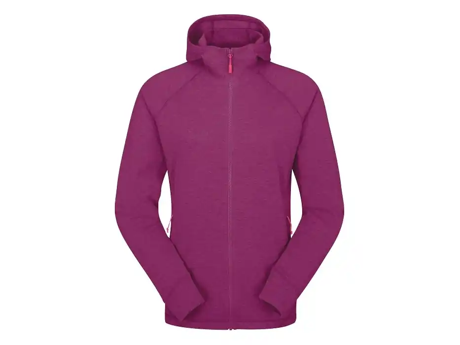 Odeslání Ihned Rab Womens Nexus Hoody, mulberry - dámská střední vrstva