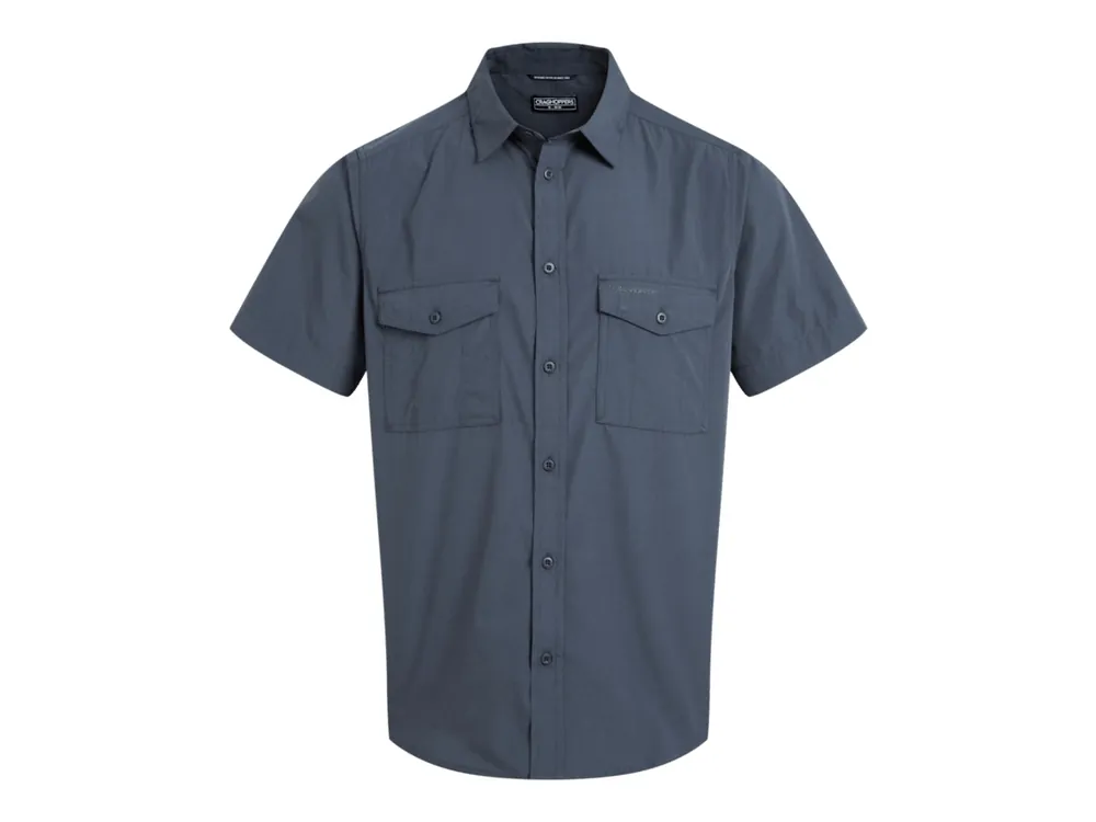 Sleva Craghoppers Men‘s Kiwi II Short Sleeved Shirt, Ombre Blue - pánská košile