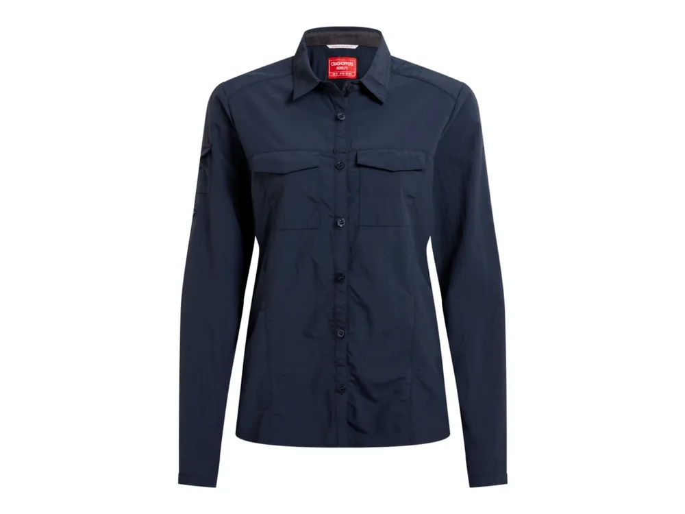 Craghoppers Wmns NosiLife Adventure LS Shirt III, Blue Navy - dámská košile Oblíbený