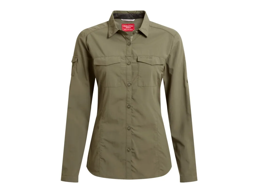 Výprodej Craghoppers Wmns NosiLife Adventure LS Shirt III, Wild Olive - dámská košile